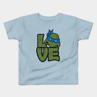 Turtle Love (Leonardo) Kids T-Shirt